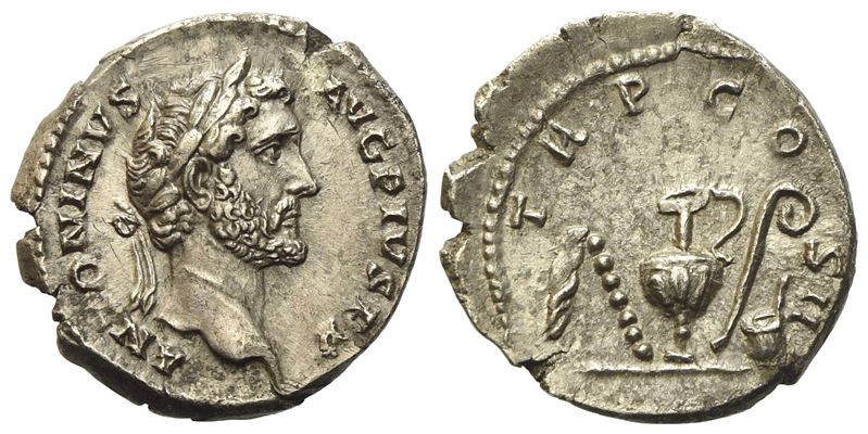 Antoninus Pius (138-161), Denarius, Rome, Ad 139; Ar (g 3,43; MM 17,5)