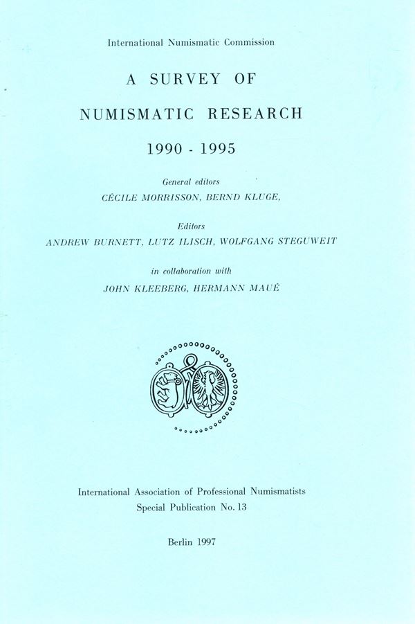 AA.-VV. -  A Survey Numismatic research. 1990-1995. Berlin, 1997.  pp 888. rilegatura editoriale, ottimo stato. importante opera