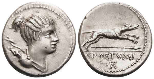 C. Postumius, Denarius, Rome, 73 BC; AR (4,03 g; 18,2 mm; 6 h)