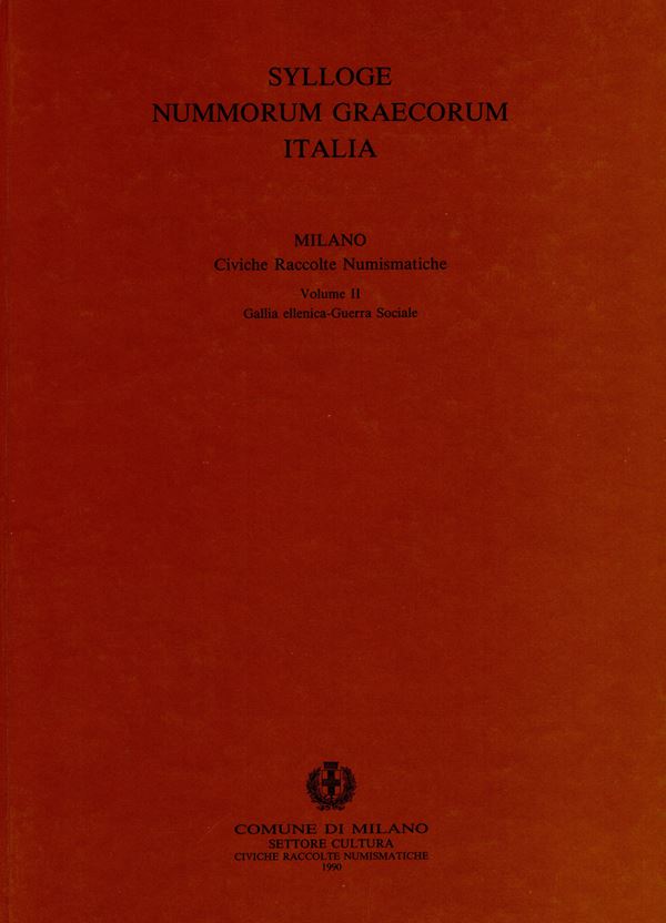 SYLLOGE  NUMM. GRAECORUM  ITALIA. Vismara N. C.R.N. Milano. Vol. I Hispania - Gallia anellenica. Milano, 1988.  pp. 158, tavv. 52. rilegatura editoriale,  ottimo stato, importante