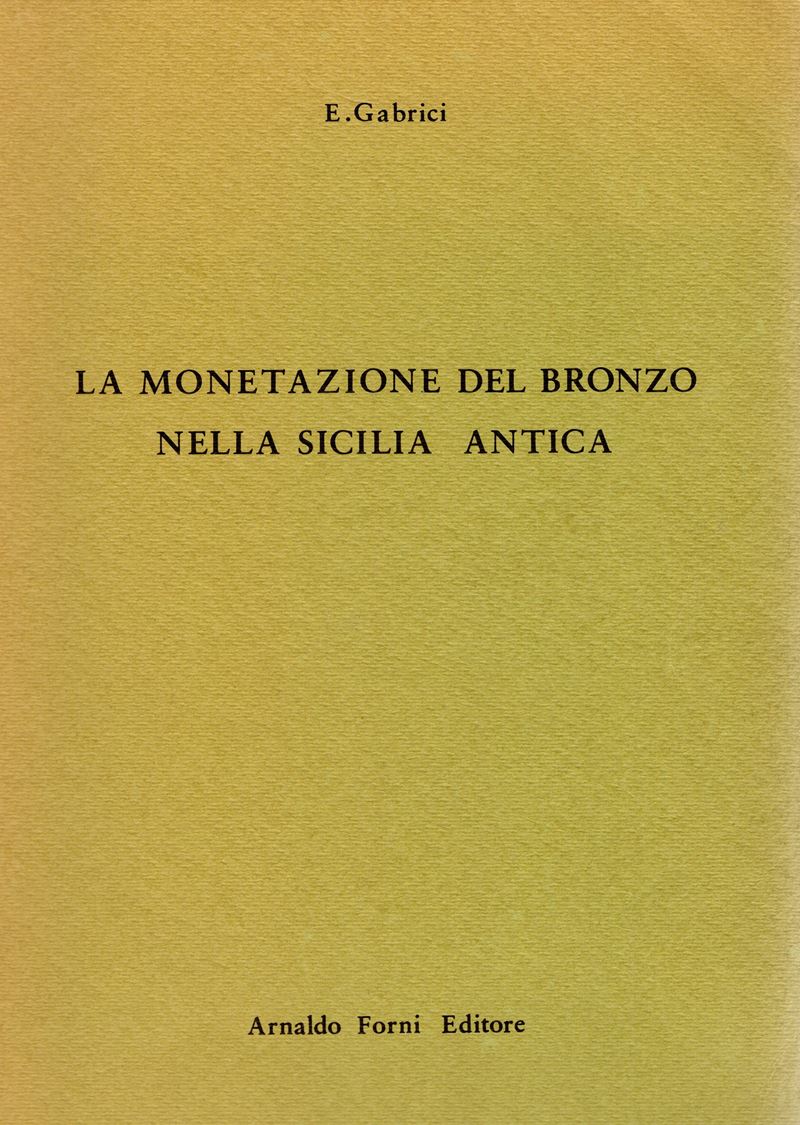 Gabrici E., La monetazione del bronzo nella Sicilia antica