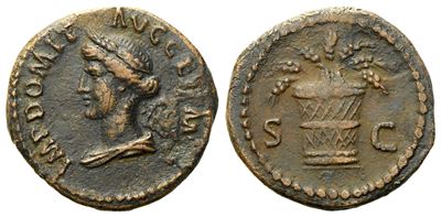 Domitian (81-96), Quadrans, Rome, C. Ad 84-85; Æ (g 2,59; MM 17)