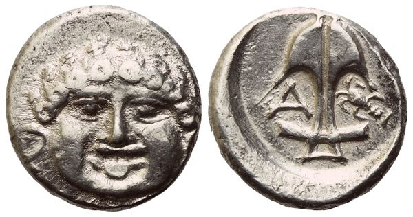 Thrace, Apollonia Pontica, Drachm, c. 480-450 BC; AR (2,85 g; 13,5 mm; 7 h)