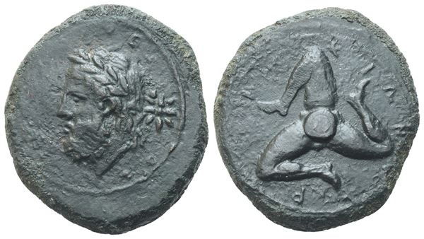 Sicily, Syracuse, Time of Timoleon and the Third Democracy (344-317 BC), Litra; AE (6,33 g; 20 mm; 12 h)