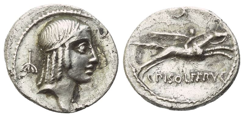 C. Calpurnius Piso Frugi, Denarius, Rome, 67 Bc; Ar (3,20 G; 16,8 MM; 6 H)