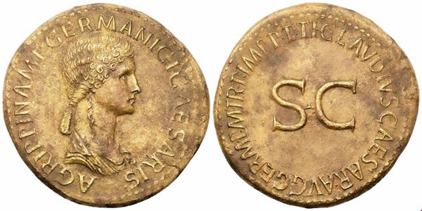 Agrippina Maior (died 33), Sestertius struck under Claudius, Rome, 50-54;  Æ (29,83 g; 37 mm; 6 h)