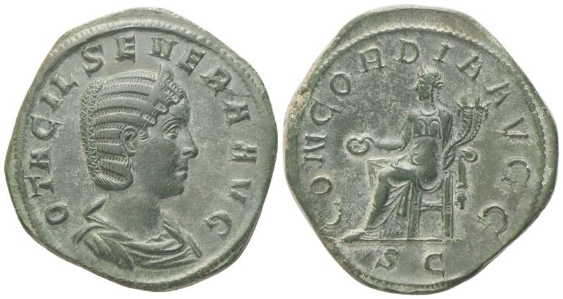 Otacilia Severa Augusta (244-249), Sestertius struck under Philip I, Rome, 244-249; Æ (17,33 g; 3...