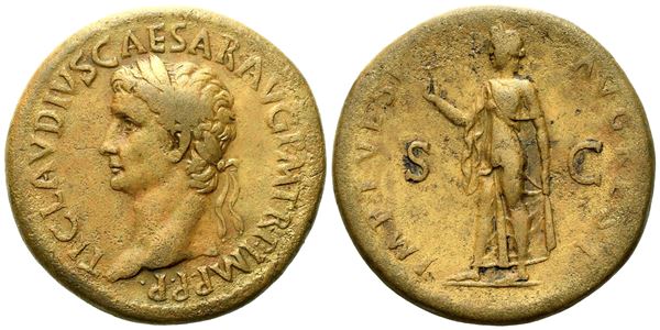 Claudius (41-54), Sestertius struck under Titus (restituition issue), Rome, AD 80-81; Æ (g 26,20; mm 34)