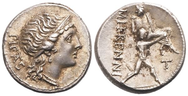 M. Herennius, Denarius, Rome, 108-107 BC; AR (4 g; 17,5 mm; 11 h)