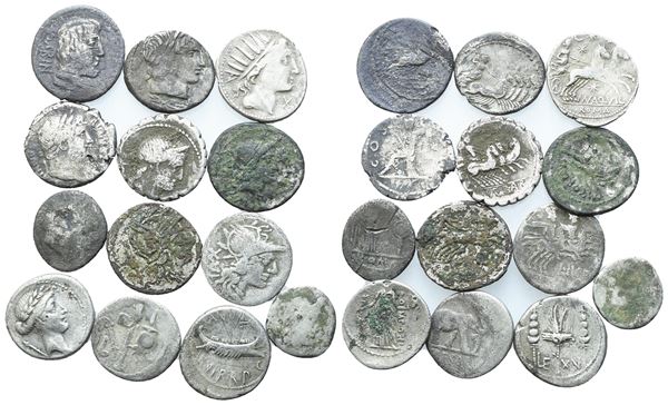 Lot of 13 Roman Republican AR coins to be catalogued