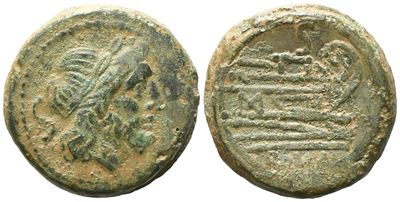Anonymous, Semis,after 211 Bc; Æ (22,33 G; 28,4 MM; 6 H)