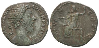 Marco Aurelio (161–180), Dupondio e Asse (Æ), Roma, 173–174