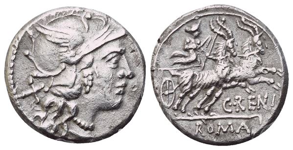 C. Renius, Denarius, Rome, 138 BC; AR (3,88 g; 17,5 mm; 9 h)