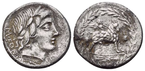 Mn. Fonteius, Denarius, Rome, 85 BC; AR (3,42 g; 18,4 mm; 6 h)
