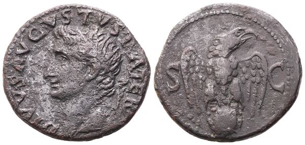 Divus Augustus (died 14), Dupondius struck under Tiberius, Rome, c. 34-37; Æ (10,11 g; 27,8 mm; 12 h)