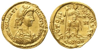 Valentiniano III, Solidus di Roma (425-455), AV