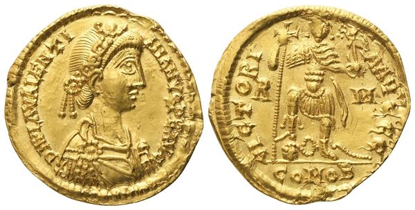 Valentinian III (425-455), Solidus, Rome, 426-455; AV (4,40 g; 22 mm; 6 h)