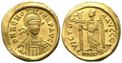 Zeno, Solidus «Constantinopolis» (Second Reign), AV