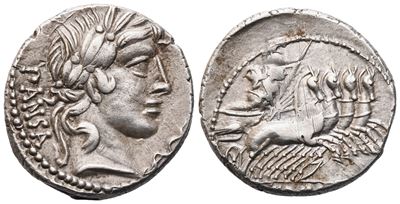 C. Vibius Pansa, Denarius, 90 Bc; Ar (3,89 G; 17,4 MM; 1 H)