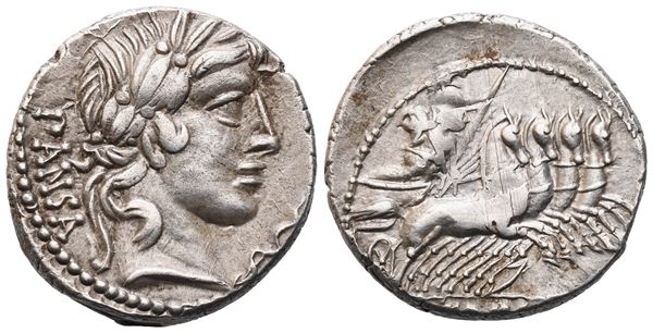 C. Vibius Pansa, Denarius, 90 BC; AR (3,89 g; 17,4 mm; 1 h)