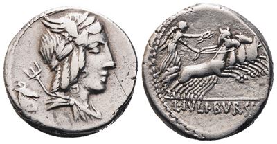 L. Julius Bursio, Denarius, 85 Bc; Ar (3,86 G; 18 MM; 10 H)