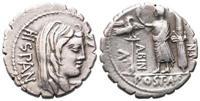 A. Postumius Albinus, Denarius Serratus, 81 Bc; Ar (3,75 G; 18,7 MM; 2 H)