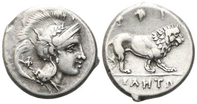 Northern Lucania, Velia, C. 300-280 Bc. Ar Didrachm (20 MM, 7.43 G).