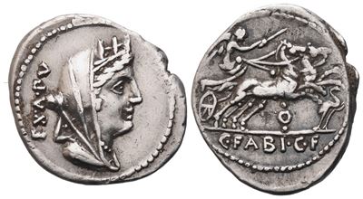 C. Fabius Hadrianus, Denarius, 102 Bc; Ar (3,86 G; 21,8 MM; 8 H)
