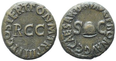 Gaius (37-41), Quadrans, Rome, 39-40; Æ (3,73 G; 16 MM; 5 H)