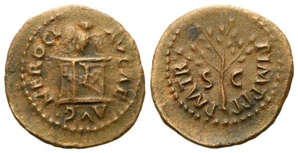 Nero (54-68), Quadrans, Rome, c. AD 64; Æ (g 1,51; mm 16)