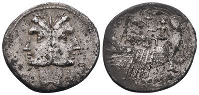 C. Fonteius, Denarius, 114-113 Bc; Ar (3,46 G; 19 MM; 7 H)