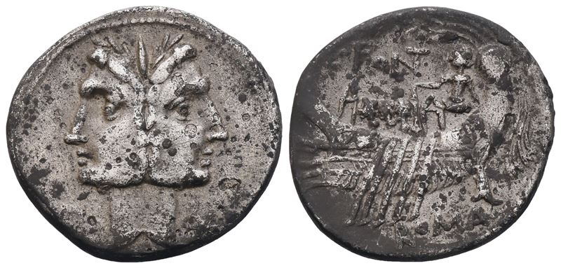C. Fonteius, Denarius, 114-113 Bc; Ar (3,46 G; 19 MM; 7 H)