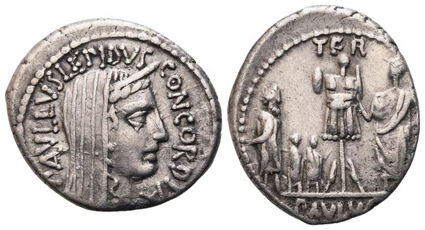 L. Aemilius Lepidus Paullus, Denarius, 62 BC; AR (3,82 g; 19,4 mm; 8 h)
