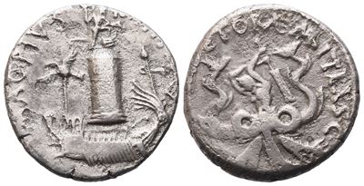 Sextus Pompeius, Denarius, 37-36 Bc; Ar (3,56 G; 17,5 MM; 9 H)