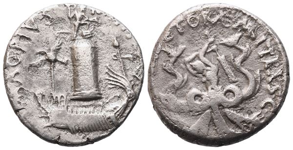 Sextus Pompeius, Denarius, 37-36 BC; AR (3,56 g; 17,5 mm; 9 h)