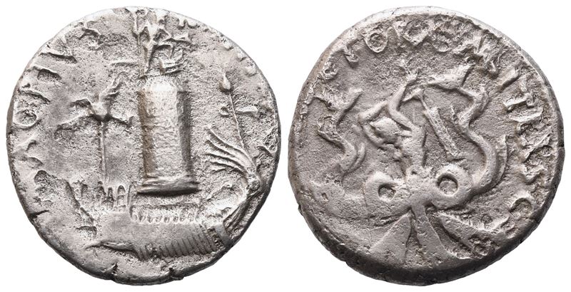Sextus Pompeius, Denarius, 37-36 Bc; Ar (3,56 G; 17,5 MM; 9 H)