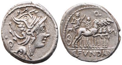 C. Fundanius, Denarius, 101 Bc; Ar (3,75 G; 18,9 MM; 8 H)