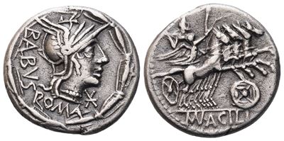Mn. Acilius Balbus, Denarius, 125 Bc; Ar (3,78 G; 18 MM; 6 H)