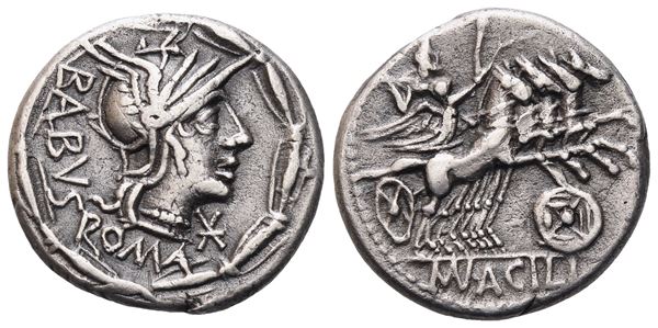 Mn. Acilius Balbus, Denarius, 125 BC; AR (3,78 g; 18 mm; 6 h)
