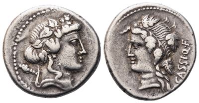 L. Cassius Longinus, Denarius, 78 Bc; Ar (3,91 G; 17,6 MM; 3 H)