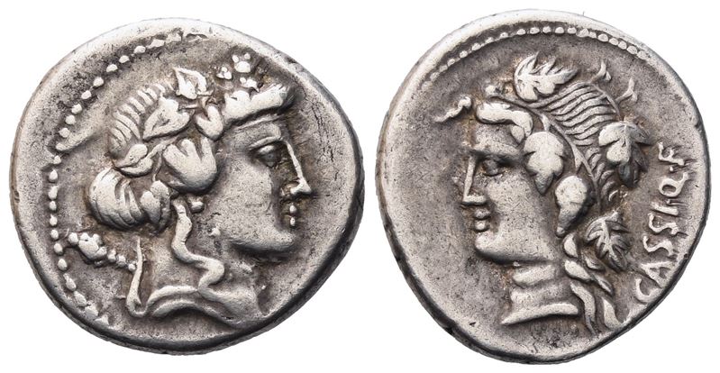 L. Cassius Longinus, Denarius, 78 Bc; Ar (3,91 G; 17,6 MM; 3 H)