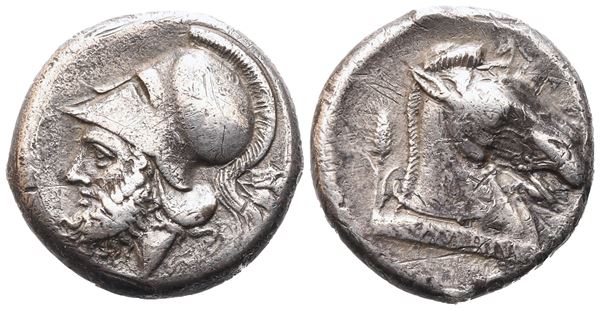 Anonymous, Didrachm, c. 300/280-276 BC; AR (7,16 g; 19,6 mm; 9 h)