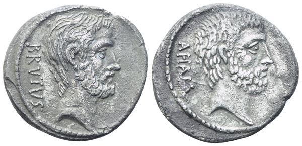 M. Iunius Brutus (54 BC), Denarius, Rome; AR (3,40 g; 19 mm; 6 h)