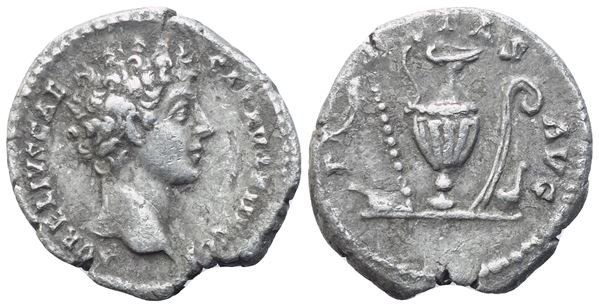 Marcus Aurelius Caesar, Denarius struck under Antoninus Pius, Rome, 140-144; (3,30 g; 18 mm; 1 h)