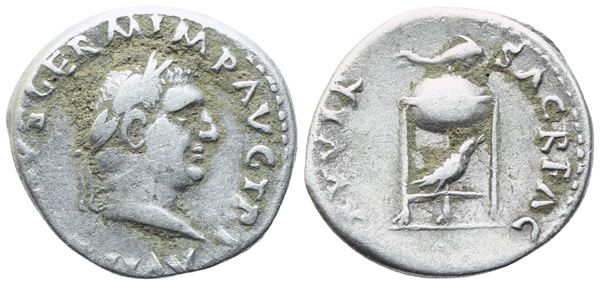 Vitellius (April-December 69), Denarius, Rome; AR (3,31 g; 18,3 mm; 6 h)