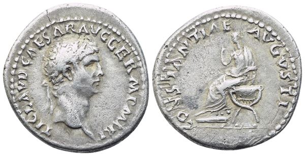 Claudius (41-54), Denarius, Rome, 41-42; AR (3,73 g; 18,4 mm; 11 h)