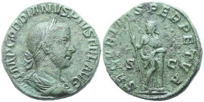 Gordian III (238-244), Sestertius, Rome, 243-244; Æ (21 G; 28,5 MM; 12 H)