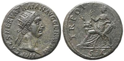 Trajan (98-117), Dupondius, Rome, Ad 100; Æ (12,57 G; 26,4 MM; 6 H)