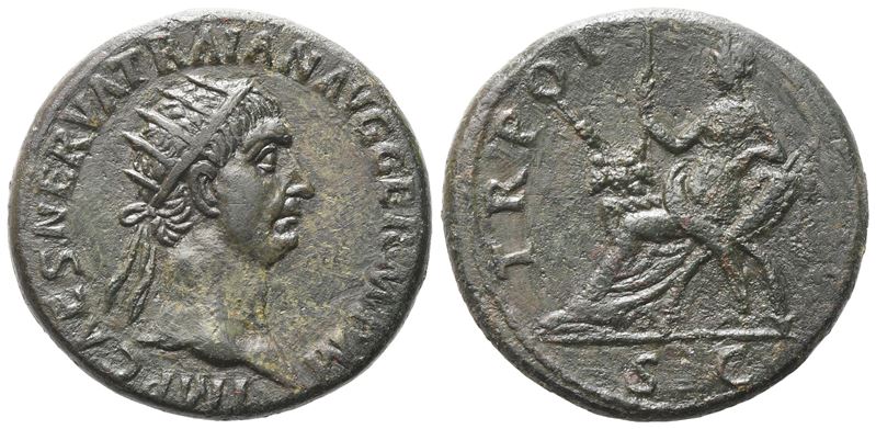 Trajan (98-117), Dupondius, Rome, Ad 100; Æ (12,57 G; 26,4 MM; 6 H)