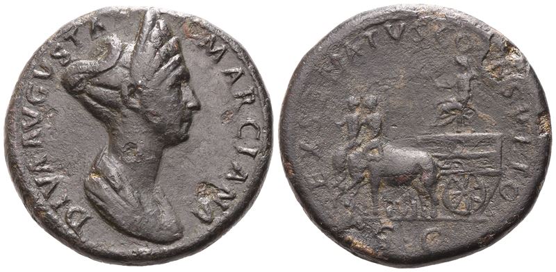 Diva Marciana, Sestertius Struck Under Trajan, Rome, C. Ad 112-117; Æ (g 27,15; MM 33; 6 H)